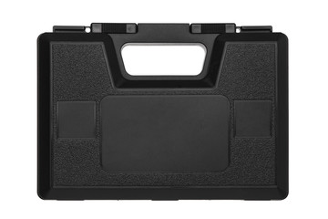 Black case for guns isolated for white