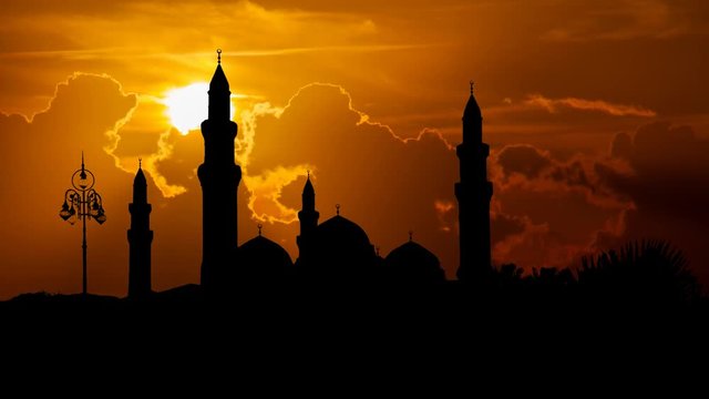 The Quba Mosque at Sunset, is a mosque in the outlying environs of Medina, Saudi Arabia