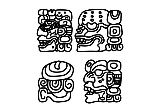 maya ornament. vector image for logo or illustrations