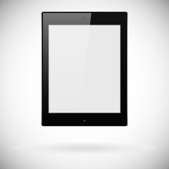 black mockup tablet isolated on white vector design