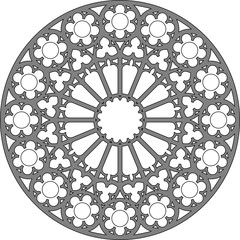 Morlaix, France, old church, rose window