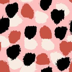 Hand Drawn Brush Strokes Seamless Pattern