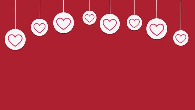 Intro Romantic Heart Background + Alpha Channel