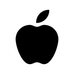 Apple icon in trendy flat style isolated in the white background