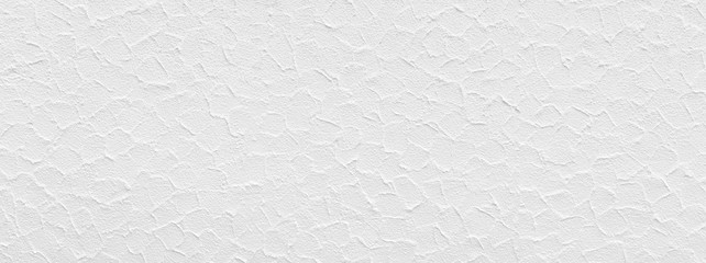 Detail einer frisch gestrichenen Wand aus weißem Strukturputz - Panorama