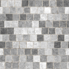 Fototapeta premium Seamless Grey Stone Brick Wall Texture