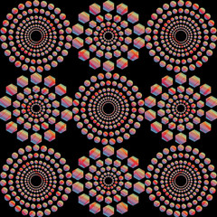 Colorful vector pattern with geometric shapes. Collection of swatches memphis patterns -  Retro fashion style 80-90s.