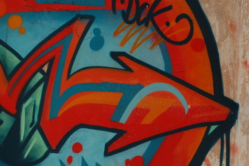 Naklejka premium graffiti wall architecture texture urban grunge