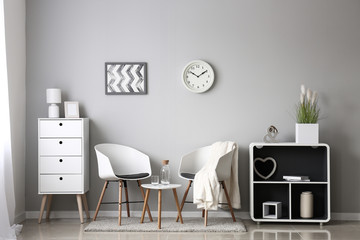 Interior of stylish modern room