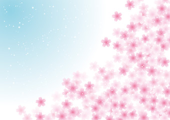 桜　花　和風　青空　背景