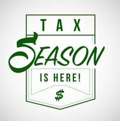 Tax season is here shield illustration design graphic