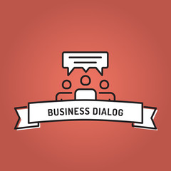 BUSINESS DIALOG LINE ICON SET