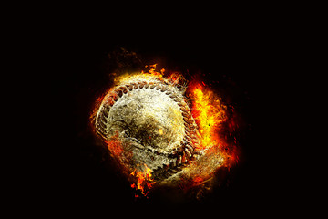 Baseball on Fire