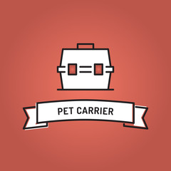 PET CARRIER LINE ICON SET