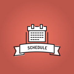 SCHEDULE LINE ICON SET