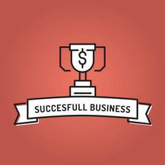 SUCCESSFULL BUSINESS LINE ICON SET