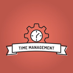 TIME MANAGEMENT LINE ICON SET