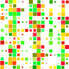  The bright colorful squares on a white background. 