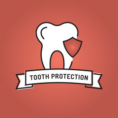 TOOTH PROTECTION LINE ICON SET