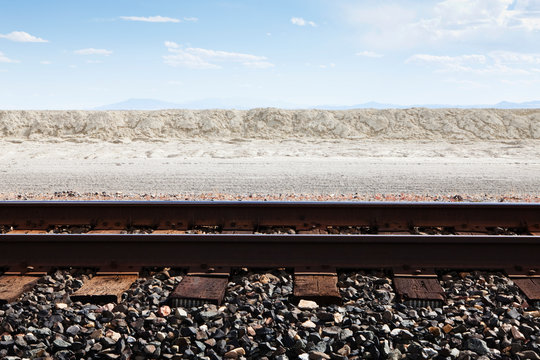 Railroad Tracks Through the Salt Flats