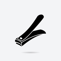 Manicure nail clippers icon on a white background