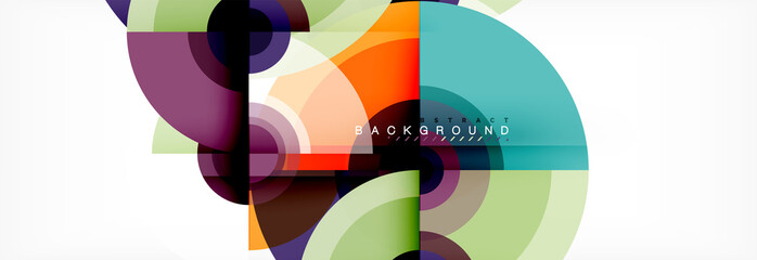 Circle geometric composition abstract background design, cover, template, brochure, flyer.