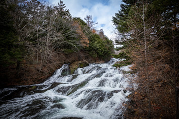 The water falls Ryuzu the Oku-Nikko in national park,nikko Japan