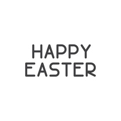 HAPPY EASTER lettering line icon. linear style sign for mobile concept and web design. Happy easter text outline vector icon. Symbol, logo illustration. Pixel perfect vector graphics