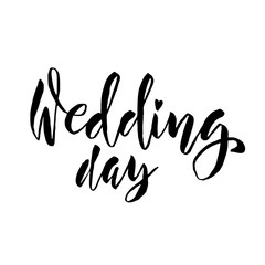 Obraz premium Wedding. Hand drawn modern brush lettering. Vector illustration.
