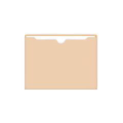 Letter size paper envelope with document inside, file jacket - template