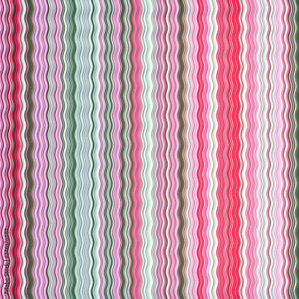 Aufkleber Colored Wavy Background. Dynamic Effect. Design Template. Modern Pattern. 3d rendering