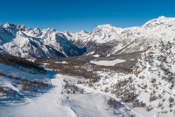 Valmalenco, ski station. Panoramic view