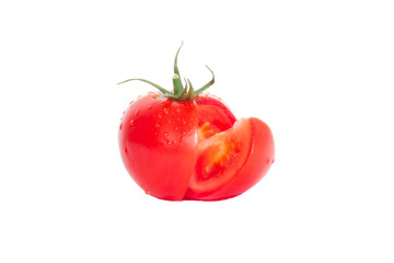 Tomato with cut slice