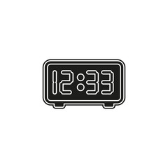 vector digital display clock illustration - timer countdown