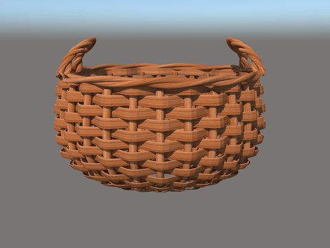 3d render Easter basket