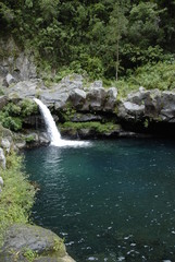 waterfall reunion island nature
