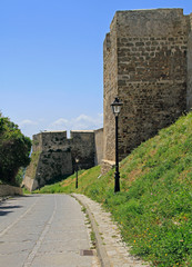 Fototapeta na wymiar Wall surrounding the old town of Tarifa, Spain