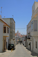 the street in old town of Tarifa