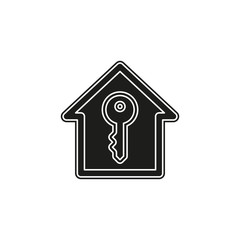 house key. vector unlock house isolated. mortgage property illustration