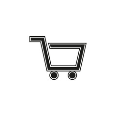 vector shopping cart illustration - commercial market