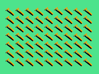 Gender equality minimal concept with shavers. Abstract contemporary art. Social concept