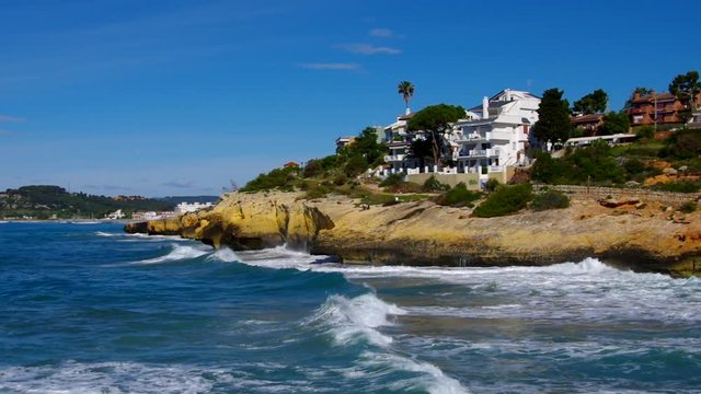Altafulla Strand an der Costa Dorada in Spanien