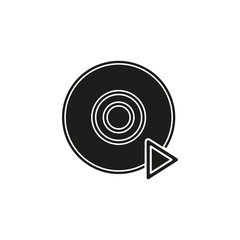 play dvd button - media or music player - multimedia icon