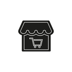Online store icon. Logo element illustration