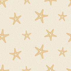 Fototapeta na wymiar seamless seamless sea star, starfish pattern and background vector illustration
