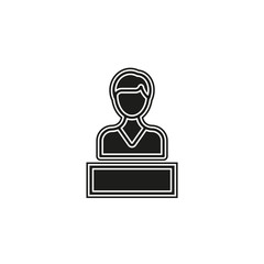 cashier man icon. supermarket cashier illustration, customer icon.