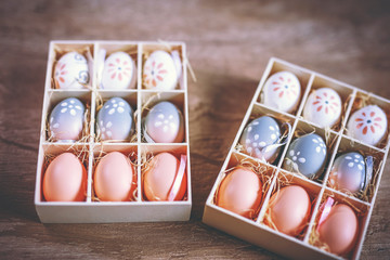 Small homemade Easter eggs for egg hunting with kids.