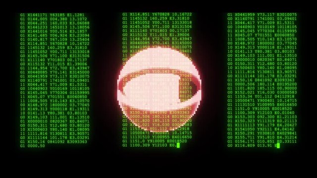 spy hacker wathing eye with encrypted fast long scrolling programming security hacking code data flow stream on display new quality numbers letters coding techno joyful video 4k stock footage