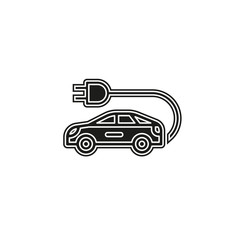 Electro car icon. Logo element illustration