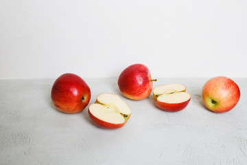 the red apples on a background